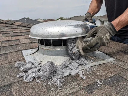 Cleaning Dryer Vent On Roof in Fort Mill