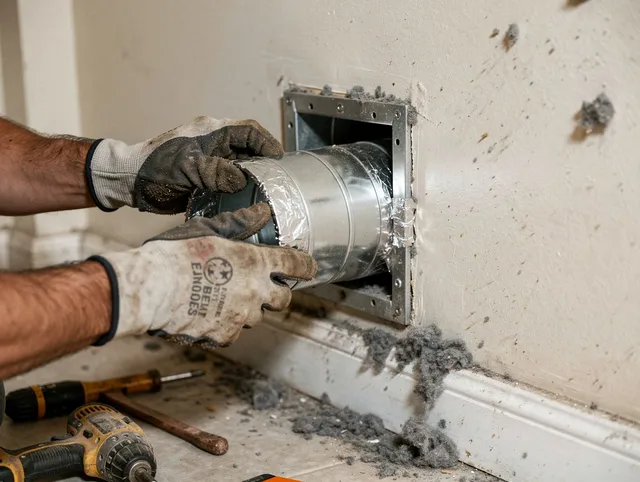Professional dryer vent repair and installation by Fort Mill Dryer Vent Cleaning in Fort Mill