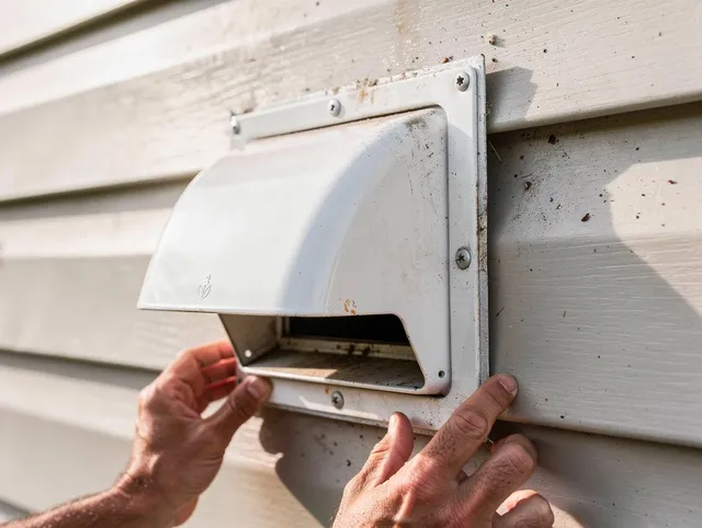 Fort Mill Dryer Vent Cleaning technician delivering thorough residential dryer vent cleaning service in Fort Mill